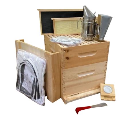 Beginner Beekeeping Kit Solid Bottom Board & Migratory Cover