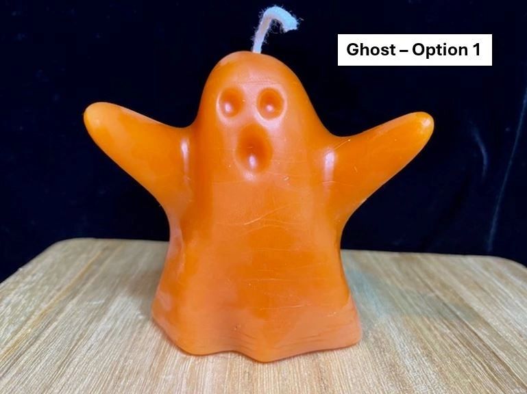 Scented Beeswax Candle Ghost - Pumpkin Pecan Waffle