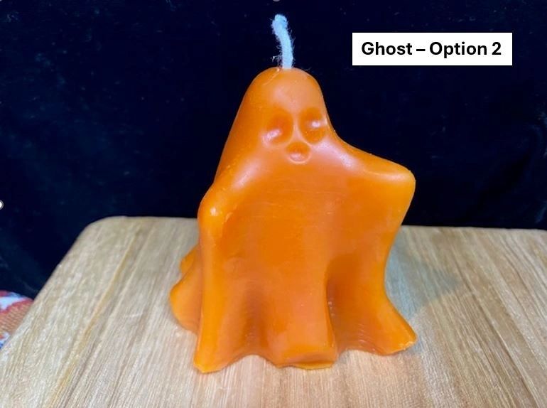 Scented Beeswax Candle Ghost - Pumpkin Pecan Waffle
