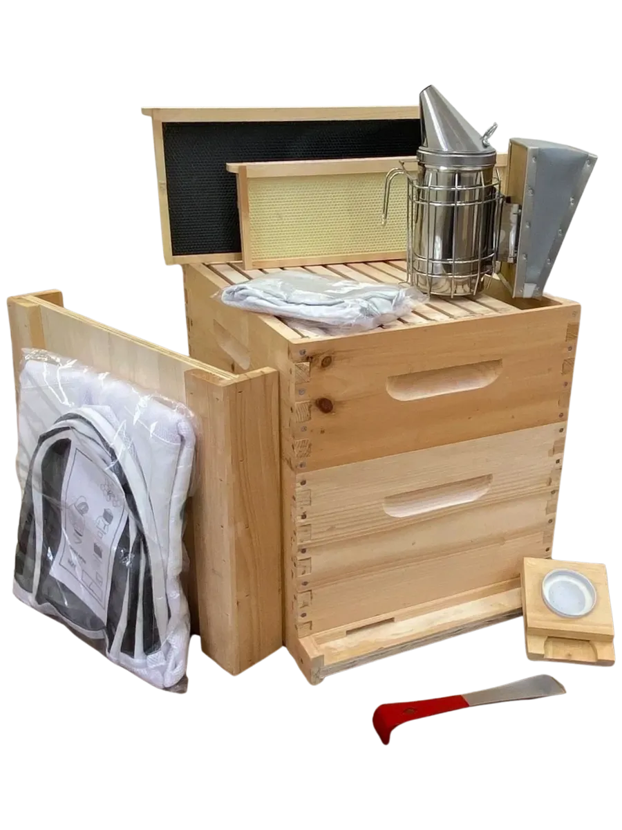 Beginner Beekeeping Kit Sollid Bottom Board and Migratory Cover