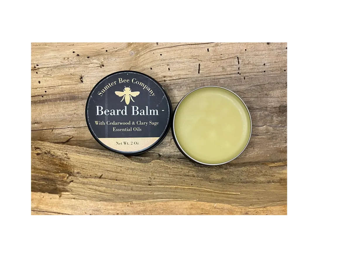 Beeswax Beard Balm with Cedarwood & Clary Sage 2 Oz.