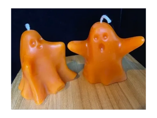 Scented Beeswax Candle Ghost - Pumpkin Pecan Waffle