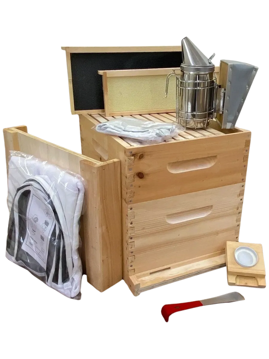 Beginner Beekeeping Kit Sollid Bottom Board and Migratory Cover