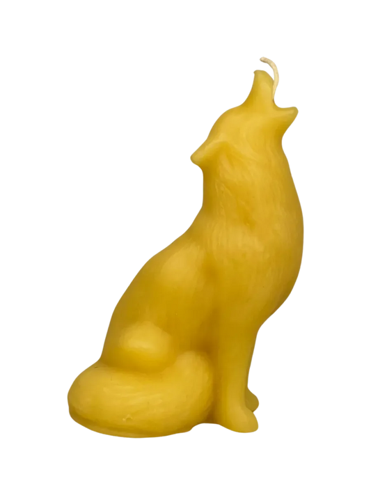 Howling Wolf Beeswax Candle