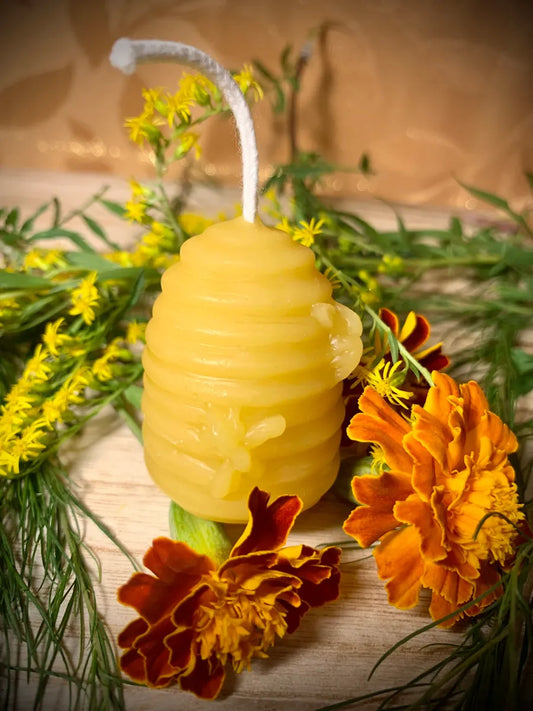 Beehive Skep 100% Beeswax Candle