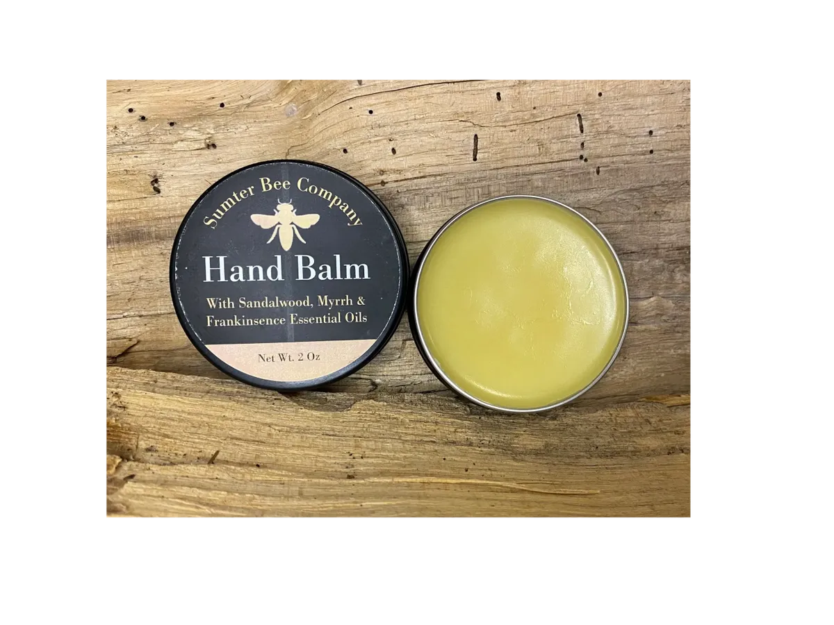 Beeswax Hand Balm Sandalwood with Myrrh, & Frankincense 2 Oz.