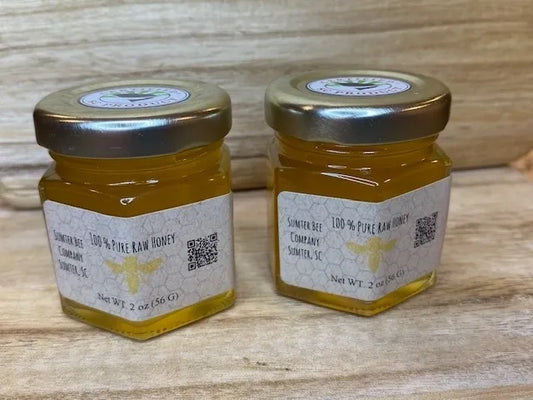 Hexagonal Glass Jar - 2 oz Net WT