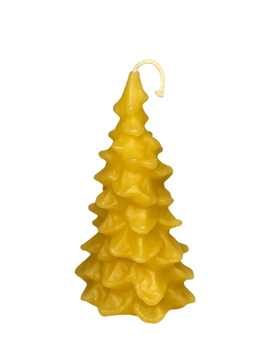 Christmas Tree Beeswax Candle