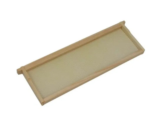 Frame, Medium, Assembled, Grooved Top Bar, Grooved Bottom Bar, No Endbar Holes, Commercial With Plastic Foundation