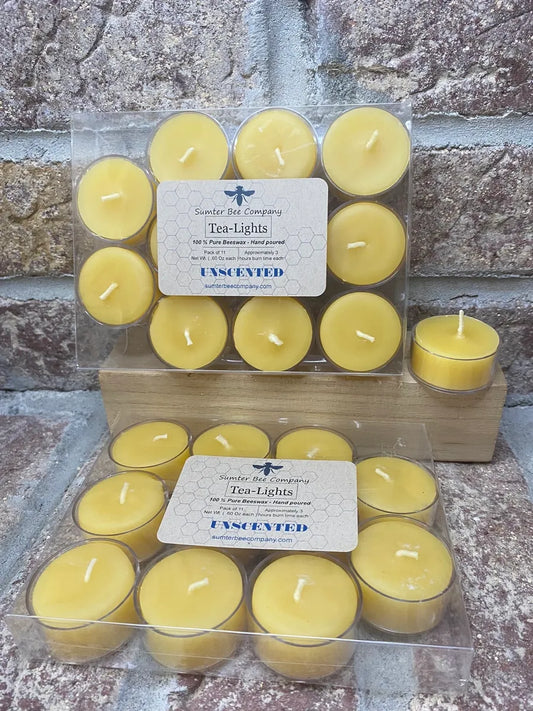 Tealights - Pure Beeswax Candles