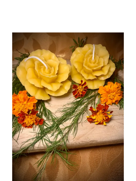 Rose 100% Beeswax Candle
